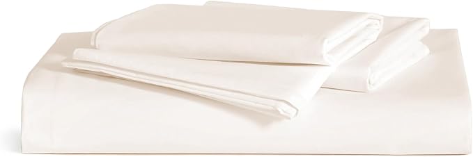 Brooklinen Luxe Sateen Sheet Set Hotel-Quality Luxury - Cal King, Cream | Buttery-soft 100% long-staple cotton sateen, silky & hotel-quality; softest sheets; breathable & durable; cool & luxurious.