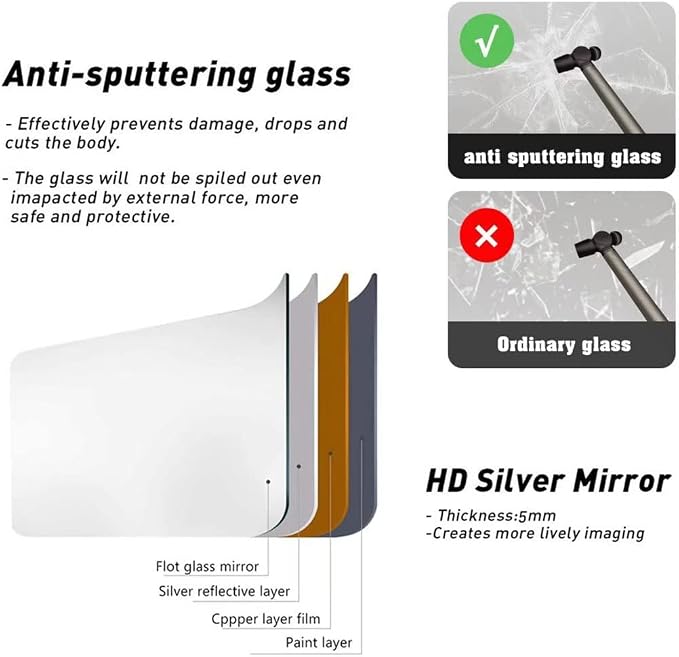 Dewfig Mirror Full Length, 64"X21" Floor Mirror, Rectangle Shape, Gold | Aluminum Alloy Frame Full Body Mirror, HD Shatterproof Tempered Glass, Lean/Stand/Wall for Living Room,Bedroom, Dressing Room