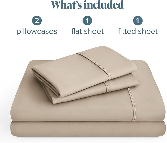 Bare Home King Sheet Set - 1800 Ultra-Soft (King, Pebble) | Deep Pockets 6 to 15 Inches, Breathable, Hypoallergenic, Hotel Luxury, Easy Fit, Soft, All-Season