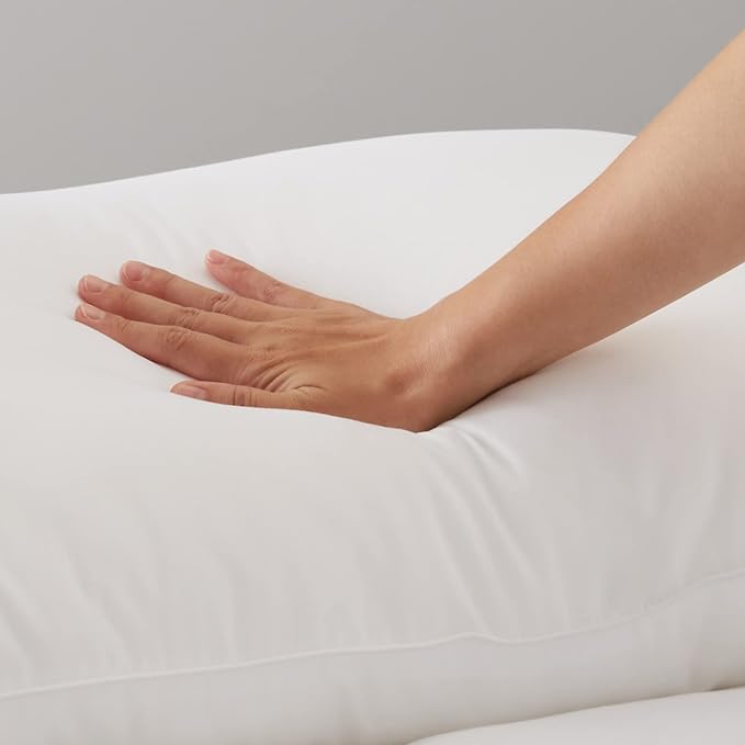 Amazon Basics Down Alternative Pillows for Stomach and Back Sleepers, Soft Density, Standard Size 26" x 20", White, 2-Pack