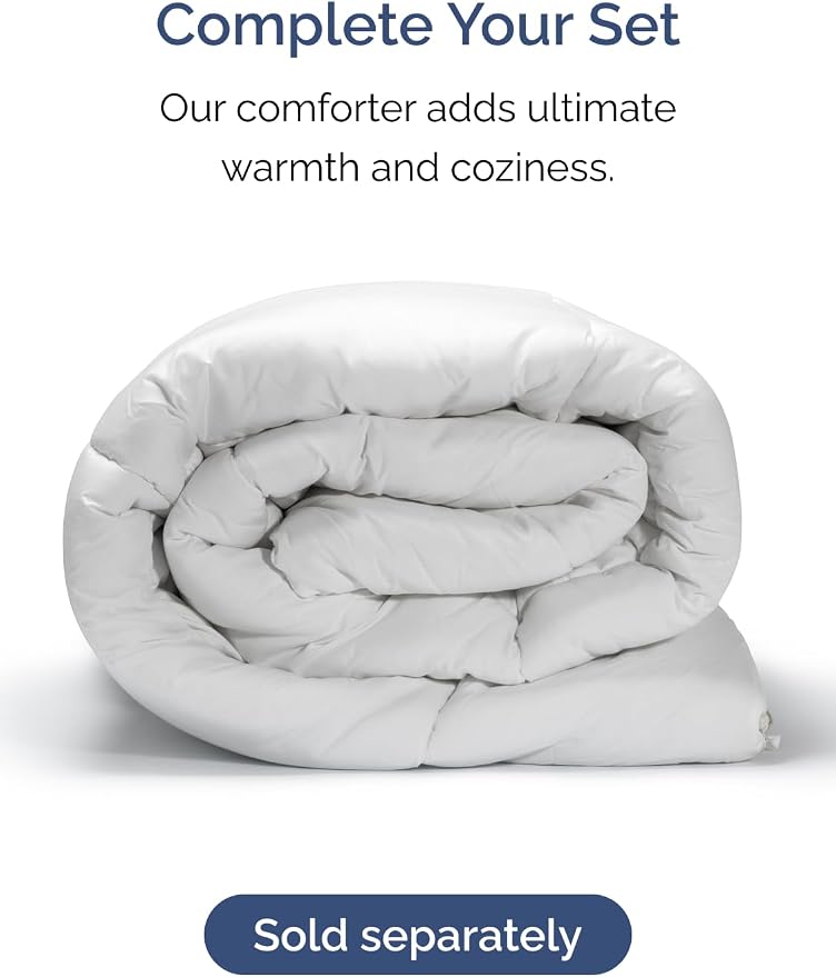 Extra Deep Queen Sheet Set - 6 Piece Breathable & Cooling Sheets - Ice Blue | Hotel Luxury Bed Sheets Set, Easy & Secure Fit, Ultra-Soft, Wrinkle & Fade Free, Comfy Sheets Set with Extra Deep Pockets