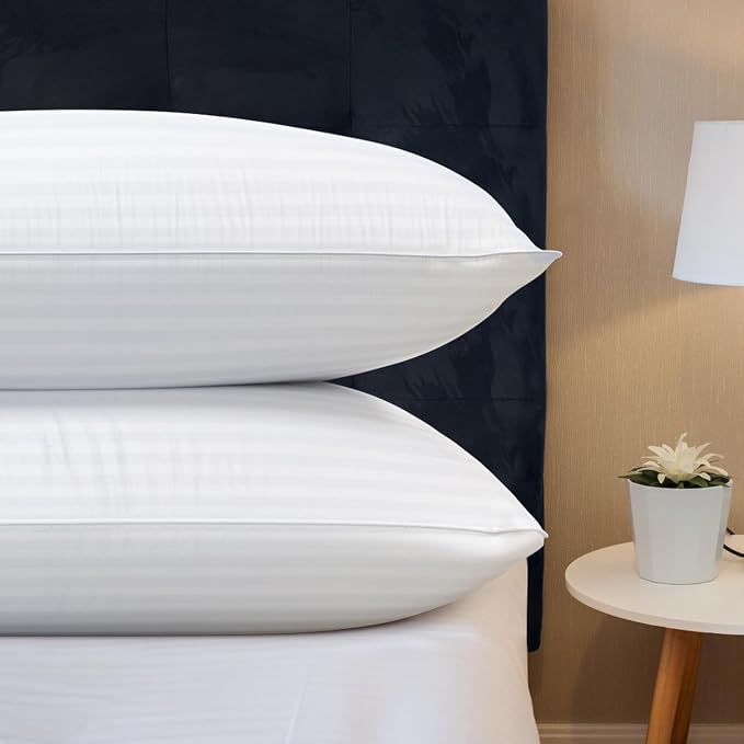 COZSINOOR Bed Pillows for Sleeping Queen Size Set of 2 | Hotel Quality Breathable Cooling Down Alternative Microfiber Filled for Back, Stomach, Side Sleepers Skin-Friendly