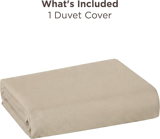 Bedsure Duvet Cover King Size, 1Pc Soft Double Brushed Bedding, Light Brown | For Kids & Adults, 104"x90", Only 1 Comforter Cover, No Pillow Shams, Hotel Luxury, Breathable, Lightweight, Zipper Closure