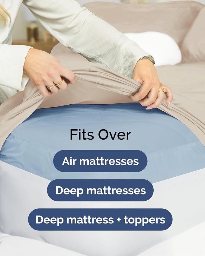 2 Pack Extra Deep Twin XL Fitted Sheets with Extra Deep Pockets - Wheat | Hotel Luxury Bottom Fitted Sheets Only, Soft, Fade & Wrinkle Free, Breathable & Comfy, All Around Elastic Fitted Sheets
