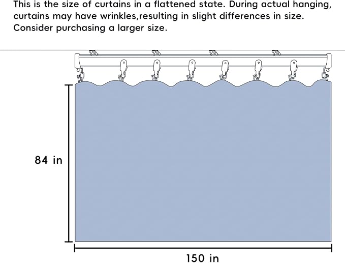 MaKefeile Room Divider Curtains Total Blackout Privacy Curtain Panel Room Thermal Insulated Noise Reduction Curtains for Bedroom Window Living Room Ceiling Track Curtain W 12.5 ft × H 7 ft Beige