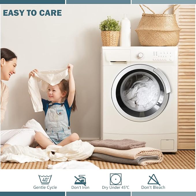 2 Pack Full Waterproof Mattress Protector Deep Pocket Mattress Cover, Soft Breathable Mattress Pad, Fitted Noiseless Waterproof Bed Cover Stretch to 19"