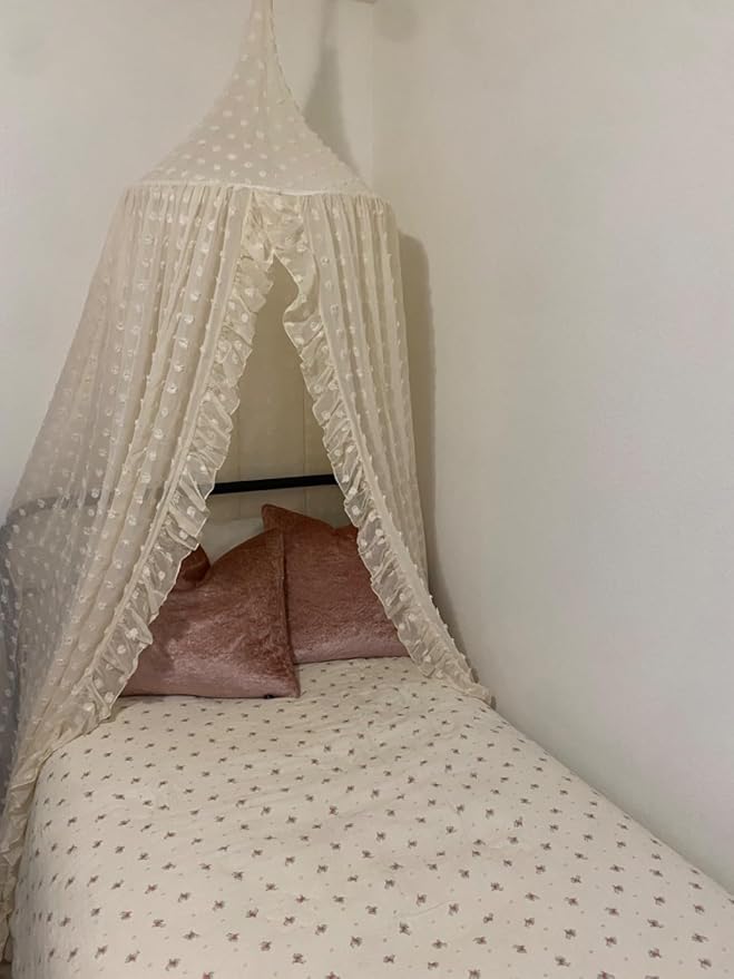 Muslin Cotton Duvet Cover Full Elegant Ruffles Duvet Covers Soft Breathable Comforter Cover Kids Adults Bedding Floral Quilted Cover, 79"x90", No Pillow/Pillow Cases