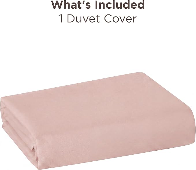 Bedsure Duvet Cover King Size, 1Pc Soft Double Brushed Bedding, Blush Pink | For Kids & Adults, 104"x90", Only 1 Comforter Cover, No Pillow Shams, Hotel Luxury, Breathable, Lightweight, Zipper Closure