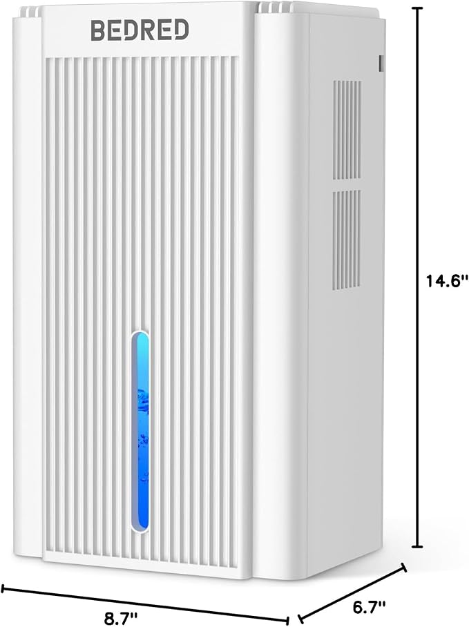 Dehumidifier, 95OZ Dehumidifier for Home 1000 sq ft - Quiet with Auto Shut Off & Relaxing 7 Color Ambient Light, Ideal for Livingroom, Bedroom, Basement (White)