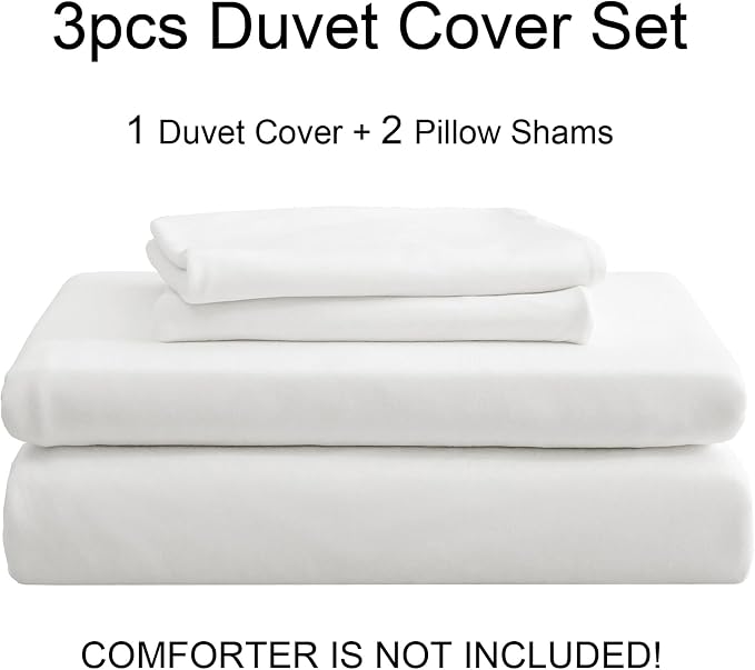 PURE ERA Jersey Knit Sheet Set Solid Bright White Oversized Queen | 100% Cotton, 3 Piece Set, T Shirt Soft, Breathable, Envelope Closure Pillowcases, Hidden Zipper, 8 Ties, No Insert, Modern