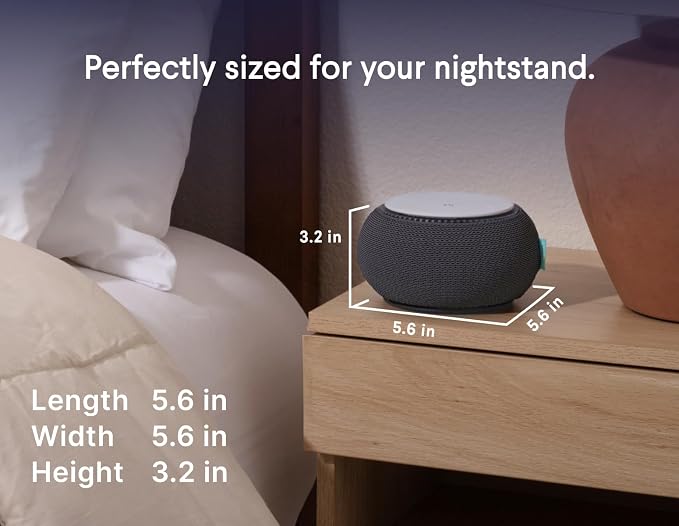 SNOOZ Original Smart White Noise Sound Machine, Real Fan Inside for Sleep | Natural Sound from a Real Fan, Non-Looping White Noise, App Scheduler, 10 Levels, Masks Snoring, Office Privacy & Neighbors