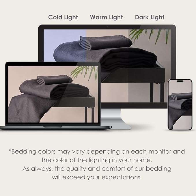 DAPU 100% French Linen Duvet Cover 3Pcs Set, 170GSM Linen Bedding, King | Soft Breathable All-Season for Hot sleepers, Corner Ties & Zipper Closure, French Linen Flax from Normandy, Dark Gray