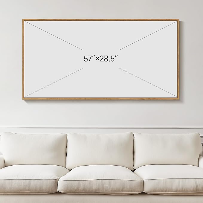 Large Framed Neutral Beige Brown Abstract Wall Art for Living Room 60x30 In | Rustic pictures, Canvas prints, Solid wood frame, Landscape paintings artwork, Minimalist wall decor for bedroom, Dining Room
