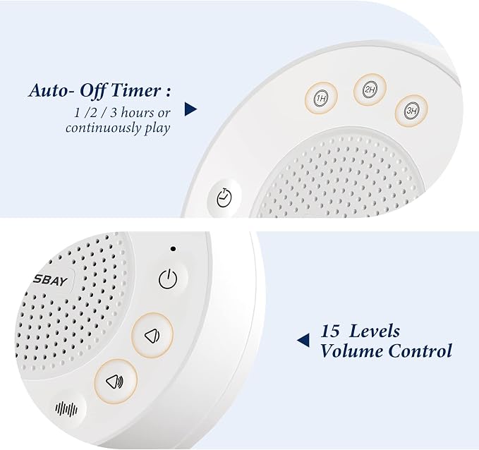 HOUSBAY Glows Sound Machine White Noise for Sleep, Colored Night Light | 31 Soothing Sounds, Nightlight for Kids & Baby, Sleep Timer, Small Sleep Machine & Noise Canceling for Relaxation