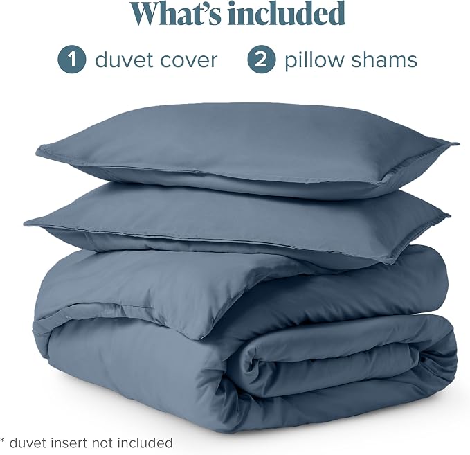 Bare Home Duvet Cover Set 1800 Ultra-Soft (California King, Bering Sea) | Lightweight, Cooling, Breathable, Premium 1800 Ultra-Soft, All-Season
