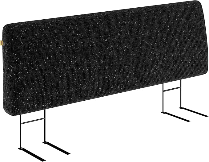 4.7" Upholstered Headboard for King Size Bed, Height Adjustable and Ergonomic Headboard, Easy Assemble, Sturdy and Durable, Starry Night Black