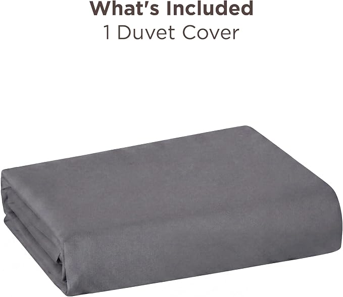 Bedsure Duvet Cover King Size, 1Pc Soft Double Brushed Bedding, Dark Grey | For Kids & Adults, 104"x90", Only 1 Comforter Cover, No Pillow Shams, Hotel Luxury, Breathable, Lightweight, Zipper Closure