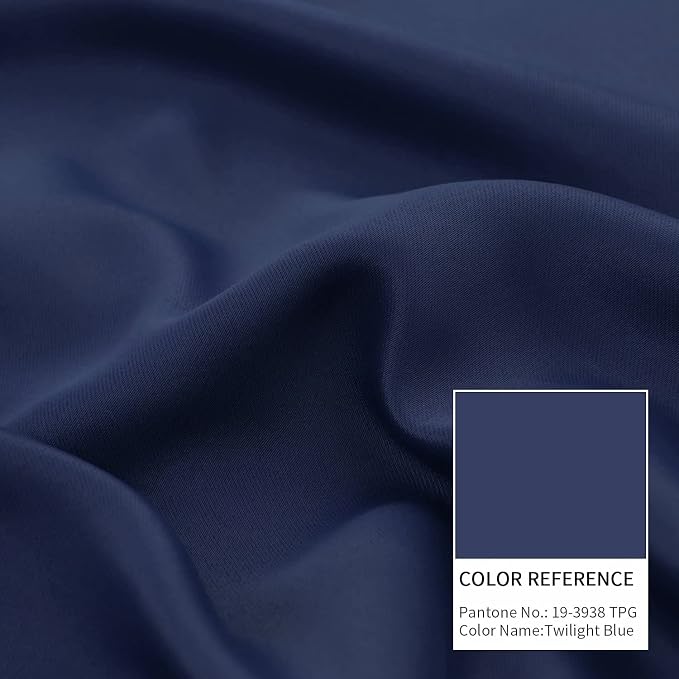 BGment Navy Blue Blackout Curtains for Bedroom 45 Inch Long - 2 Panels | Grommet Top, Black Out, Room Darkening, Sunblock, Thermal Insulated, Window Drapes for Kids Boys Room, 52x45 Inch