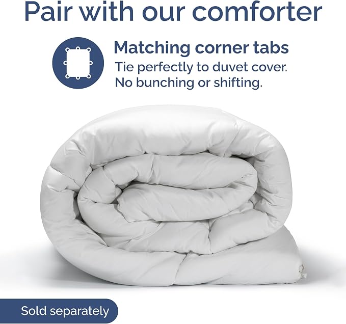 Duvet Cover Cal King Size - 3 Piece with Zipper Closure - Denim Blue | Extra Soft, Breathable, Cal King Duvet Cover 104" x 98" with 2 Pillow Shams, Zipper Closures & Ties, Women, Men, Kids & Teens