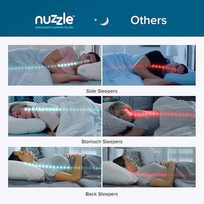 Nuzzle Neck Pillow Adjustable King Size Set of 4,Soft Luxury Hotel Feel | Bed Pillows King Size Set of 4 with Adjustable Height & Firm Feel for Side, Back and Stomach Sleepers–Gift for Women & Men