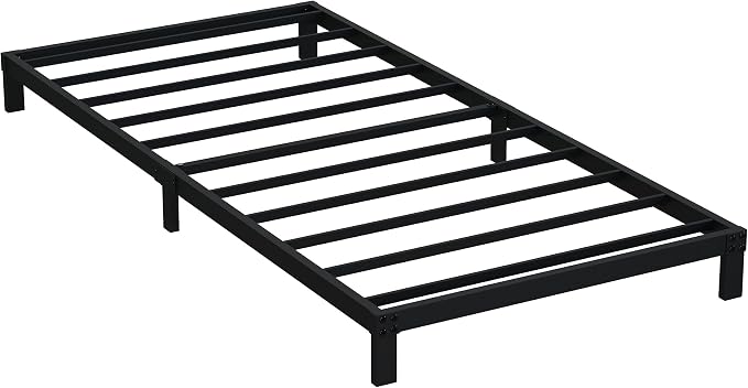 EMODA 6 Inch Twin XL Bed Frames No Box Spring Needed | Heavy Duty XL Twin Metal Platform Bed Frame, Noise Free, Easy Assembly, Black