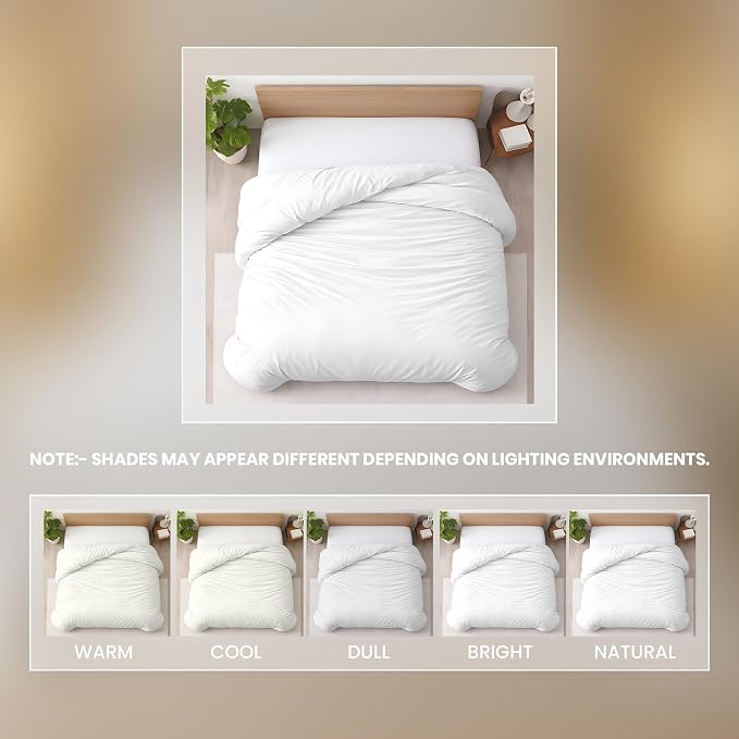 1 Pc 120" x 98" Duvet Cover Oversized King 100% Egyptian Cotton - 600 Thread Count Comforter Cover, Zipper Closure & Corner Ties - Fits Large King Inserts - White