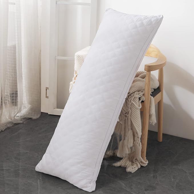 Leeden Adjustable Body Pillow 21 x 54 for Side Sleepers White | Soft polyester padding delivers full-body support for side sleepers, maternity rest, reading and daily relaxation.