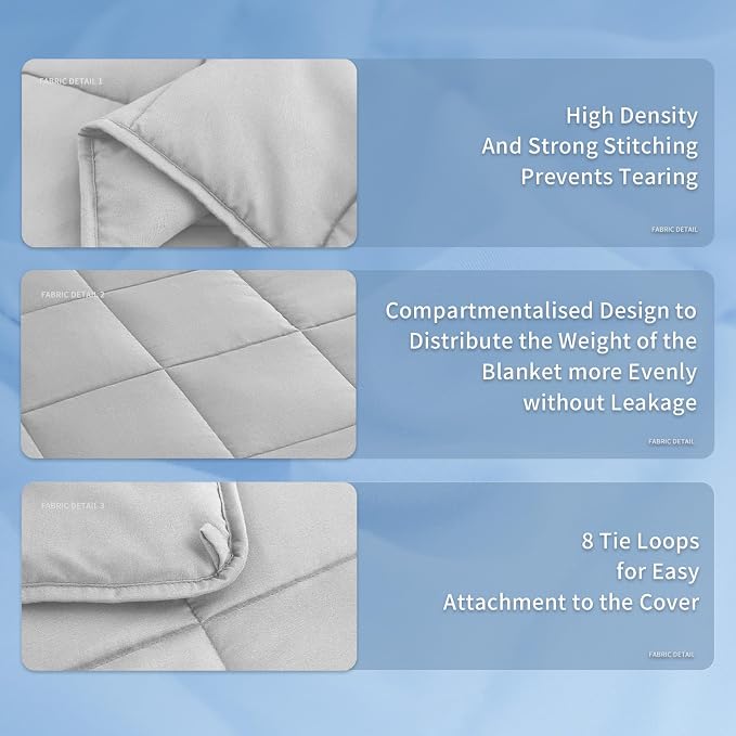 Weighted Blanket for Adults (15lbs 48"x72"), Minky Dots Heavy Blanket for Woman, Man Sleeping, Soft, Cozy and Cooling Weighted Throw Blankets, Machine Washable, Grey