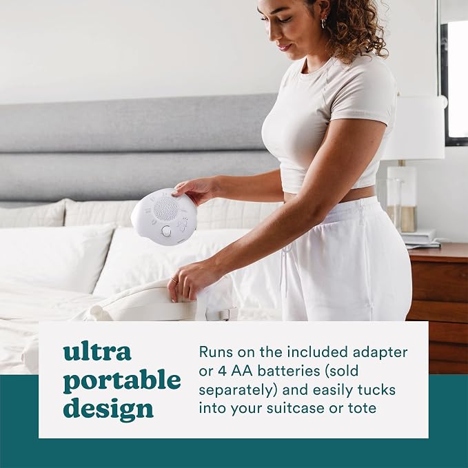 Homedics Sleep Better Portable Sound Machine, Night-Light, Soothing Sounds | White Noise, Auto Shutoff, Auto-Off Timer, Travel, 12 Soothing Sounds Including White Noise, Ultra-Portable Design, Rain