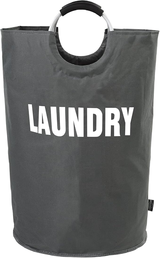 DOKEHOM 160L XX-Large Laundry Basket Bag, Dark Grey | Collapsible Hamper