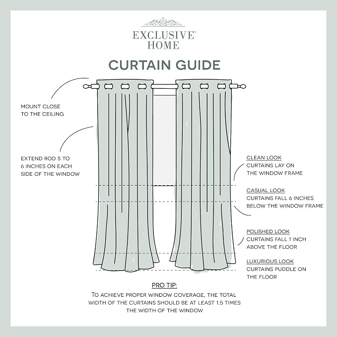 TOWN & COUNTRY LUXE Talia Double Layer Indoor Curtains, Sheer and Room Darkening Blackout, Grommet Top, Energy Efficient, 2-Pack Set, 52"x84", Sand
