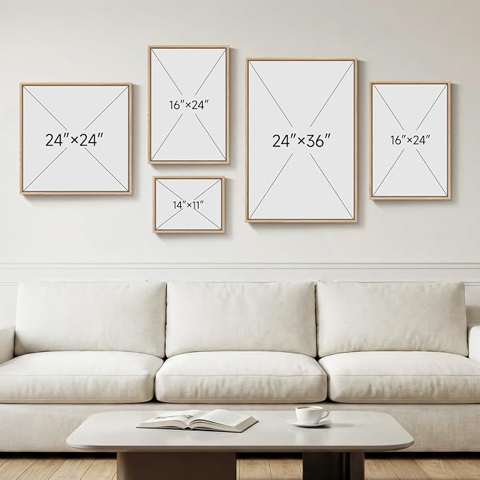 Large Framed Matisse Minimalist Neutral Wall Art for Living Room, 5 Piece | Fine art, Canvas, Modern, Abstract, Botanical, Geometric, Waterproof, Bedroom/Dining room/Hallway/Office/Wall decor