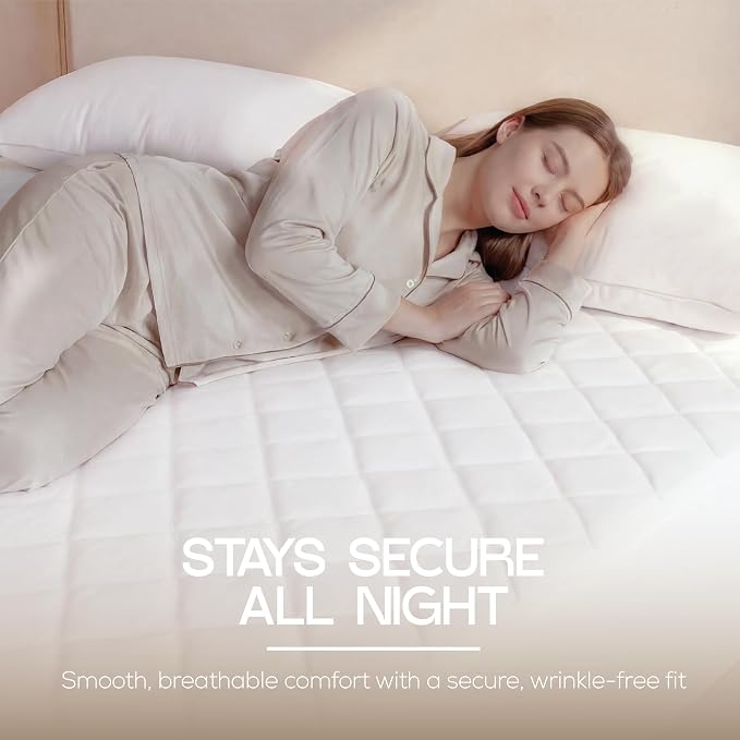 Bulk 10-Pack Full Hotel Quilted Mattress Pad, 16" Deep, White | Soft Breathable Fitted Mattress Topper Cover, Noiseless, Deep Pockets & Machine Washable for Home & Hotels by Utopia Bedding