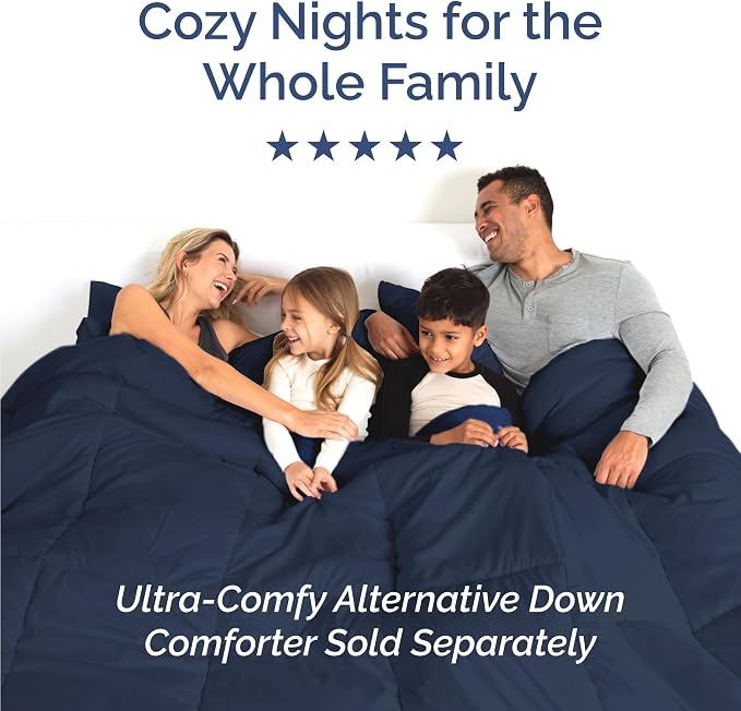 Full Size 4 Piece Sheet Set - Comfy Breathable & Cooling Sheets - Navy Blue | Hotel Luxury Bed Sheets for Women & Men, Deep Pockets, Easy-Fit, Extra Soft and Wrinkle Free Sheets, Oeko-Tex Bed Sheet Set