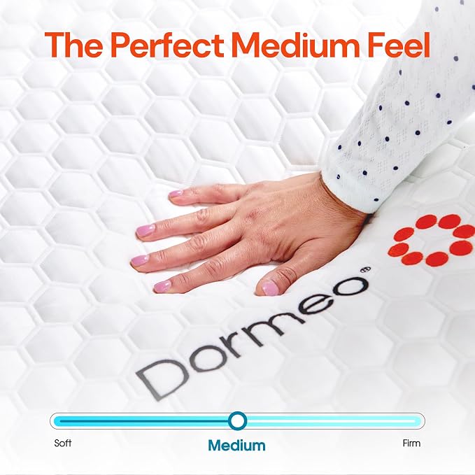 Dormeo Premium California King Breathable Mattress Topper - Octaspring | 3-Zone Octaspring Springs, Relieves Pressure Points For Back Support, Anti-Slip Bottom, Topper Only, Mattress Not Included
