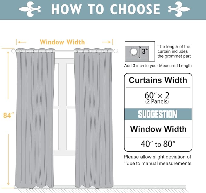 ChrisDowa 100% Blackout Curtains for Bedroom 84 Inches Long 2 Panels Set | 2 Thick Layers, Thermal Insulated, Light Blocking, Grommet, Window Treatment, Living Room Drapes, Light Beige, 60 x 84 Inch