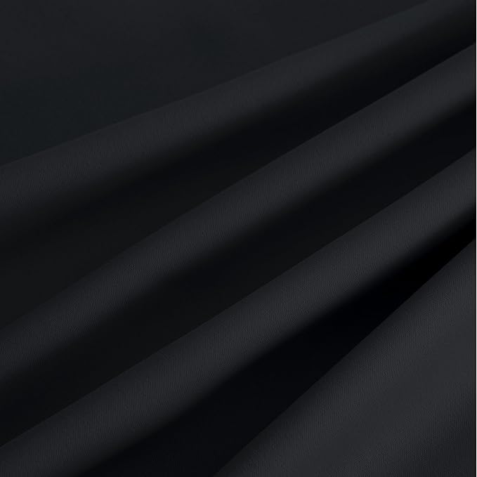 NICETOWN 100% Black Out Curtains 45 Inches Long 2 Panels for Living Room, Bedroom, Office Thermal Insulated Blackout Drapes Solid Grommet Noise Reducing Window Curtains, W40