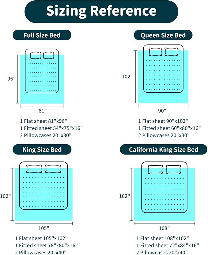 LBRO2M 100% Egyptian Cotton Sheets 1200 TC, Deep Pocket 16", 4Pcs, Queen | Long Staple Cotton Bed Sheets, Extra Soft and Breathable Sheets, Cozy for All Seasons, Soft Blue