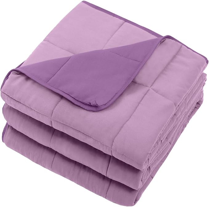 Weighted Blanket for Adults 20lbs, 88"x104", King Size Cooling Heavy Throw Blanket for 180-220lbs, Microfiber Soft Big Blankets Weighted Comforter, Purple