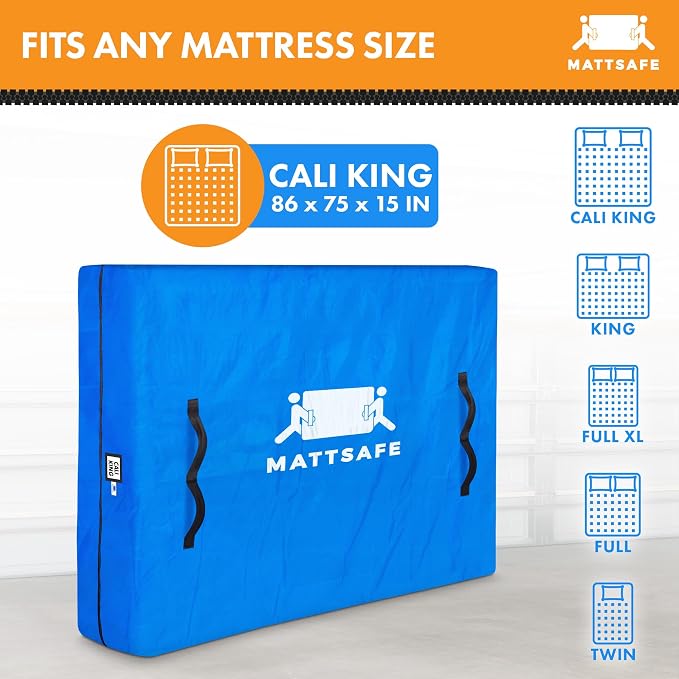 Nordic Elk California Cali King Mattress Bags for Moving Storage, Bed Cover | 8 Heavy-Duty Reinforced Handles, Extra Strong Zipper, Reusable Cal Bed Protector, Built to Last