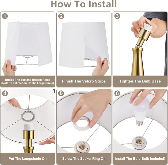 Modern Touch Lamps for Nightstand, 3 Way Dimmable Bedroom Lamp Set of 2 | USB C+A Charging Ports, Gold Bedside Lamps for Bedroom, Living Room, End Table, Bed Side, LED Bulb Included