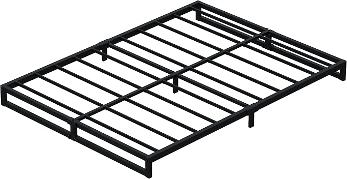 Lutown-Teen 6 Inch Bed Frame Queen Size with Heavy Duty Steel Slat Support | Metal Platform Queen Bed Frame No Box Spring Needed, Easy Assembly, Black