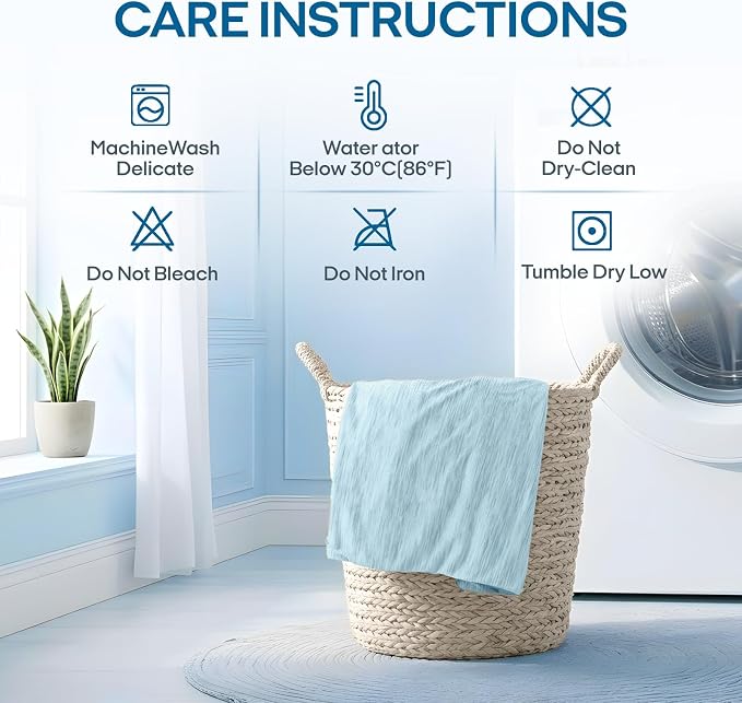 ZonLi Cooling Body Pillowcase for Hot Sleepers, Breathable Body Pillow Cover, Double-Sided Cooling Fabric, Soft Silky Touch, Ideal for Night Sweats, 20 x 54 Inch, Blue