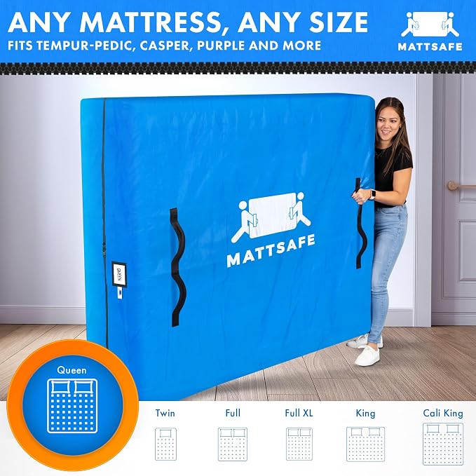 Nordic Elk Queen Size Mattress Bags for Moving and Storage, Bed Cover | 8 Heavy-Duty Reinforced Handles, Extra Strong Zipper, Reusable Bed Protector, Built to Last
