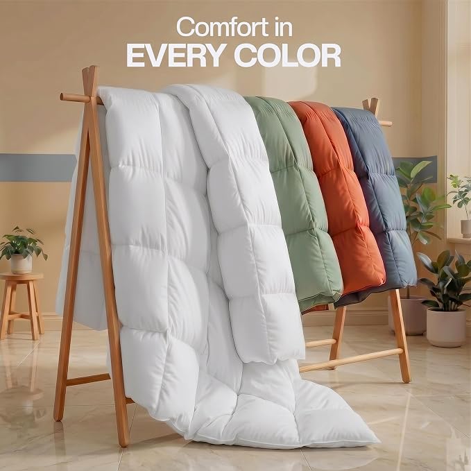 Utopia Bedding Twin XL Comforter, Duvet Insert, White, 68 x 92 Inches | Soft and Fluffy Down Alternative Bed Comforter, All Season, Breathable, Corner Tabs, Box Stitched, Durable, Machine Washable