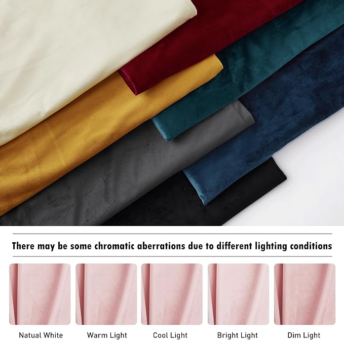RYB HOME Baby Pink Velvet Curtains 90 inches for Girls Bedroom Nursery | Thermal Insulated, Privacy UV Block, Noise Reducing, Energy Saving, Luxury Window Decor for Dining Room, W52 x L90, 2 Panels