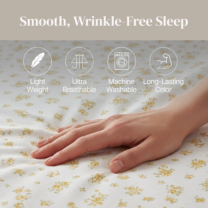 Modern Threads Silky Soft Microfiber and Wrinkle Free Sheets - Luxurious Microfiber Bed Sheets Includes Flat Sheet, Fitted Sheet with Deep Pockets, & Pillowcases Sweet Rose Gold, Full