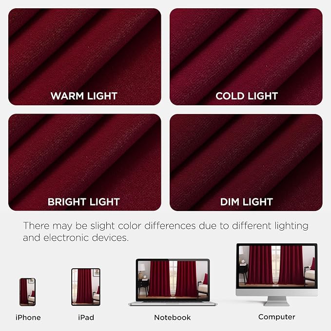 Joydeco 100% Blackout Curtains Velvet Black Out Curtain 72 Inch Drapes | for Bedroom Living Room, Heat and Light Blocking, Thermal Insulated Luxury Heavy Duty Curtain 2 Panels Back Tab&Rod Pocket
