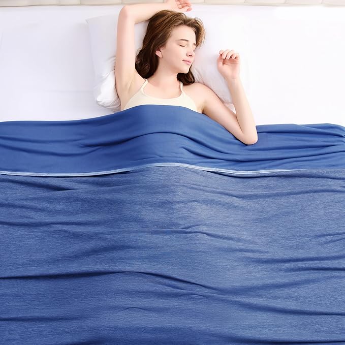 Topcee Cooling Blanket for Night Sweats Absorbs Heat to Keep Adults, Children Cool on Warm Nights, Q-Max 0.5 Cooling Blankets for Hot Sleepers, Ultra-Cool Lightweight Sofa Throw Blanket (50"x70") | Absorbs Heat Cold Summer Blanket for Night Sweats & Me...