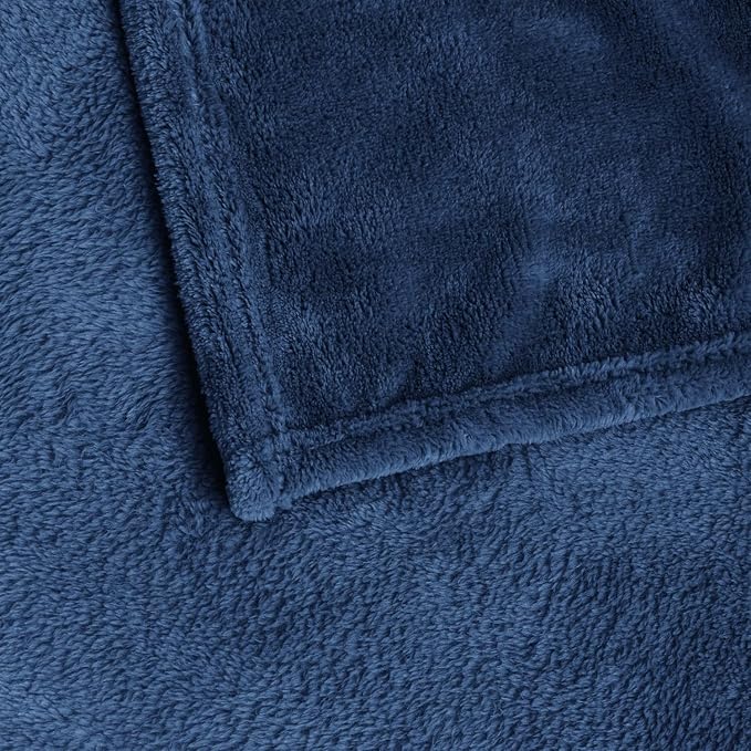 BEDELITE Fleece Blanket Soft Plush Full Bed Blanket Navy 84"x90" | Ultra Soft Fleece, Plush Microfiber, Lightweight Warmth, All Season Comfort, Fade Resistant, Machine Washable, Couch Sofa Bed